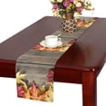 thumbnail image 2 of MKHERT Autumn Maple Leaves over Old Wooden Table Runner Home Decor for Kitchen Dining Wedding Party 16x72 Inch, 2 of 3