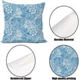 thumbnail image 3 of 4 PCs Pillow Covers Vintage Botanical Pillow Covers 18x18, Blue Floral Flower Pillow Cases Throw Pillow Covers, Pillow Protectors for Living Room Couch Sofa Decor, Decorative Pillow Covers Pillowcase, 3 of 6