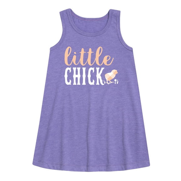 Instant Message - Plaid Little Chick - Toddler & Youth Girls A-line Dress