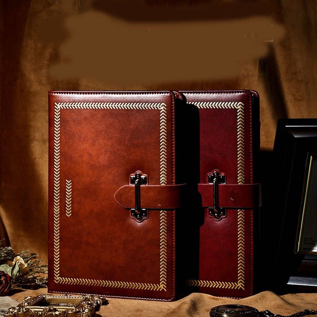 PU Leather Notebook 222 Pages Lined Business Journal For Note Taking Journaling