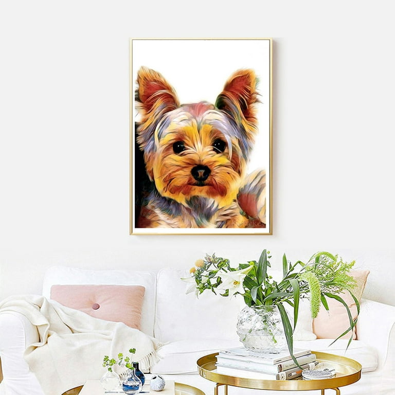 DIY Diamond Painting Dog for Adults, 5D Diamond Painting Kits Full Drill, Diamond  Art Kits, Round Diamond Art for Home Wall Decor and Gifts. Size 40cm x  30cm. 
