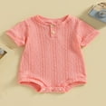 thumbnail image 2 of Barboteuse en Tricot pour Tout-Petits Garçons Filles, Manches Courtes, une Pièce, 2 of 7
