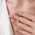 thumbnail image 6 of VEEDOFA October Birthstone Necklace for Women, 12 Month Round Cut Infinity Pendant, Silver Plated Tone Birthday Jewelry Gift, 6 of 9