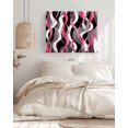 thumbnail image 3 of Pink Stripe Wall Art for Living Room,Canvas Picture Wall Decor for Bathroom Bedroom,Gradient Grey Moire Geometric Modern Abstract Painting Artwork for Office Kitchen Hallway Dining Room Decor 24"x32", 3 of 8