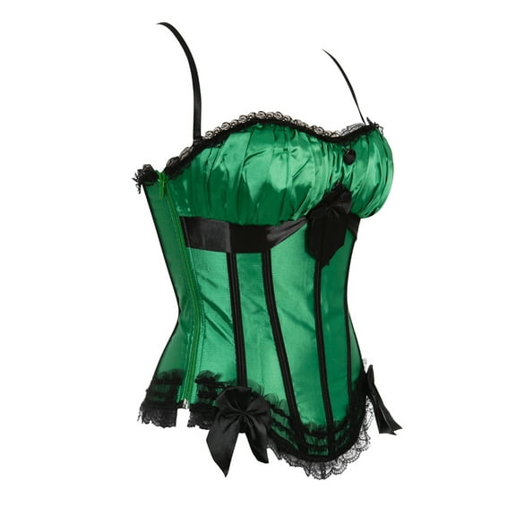 Grebrafan Corset Top Women Padded Push up Bridal Bustier Green 6XL