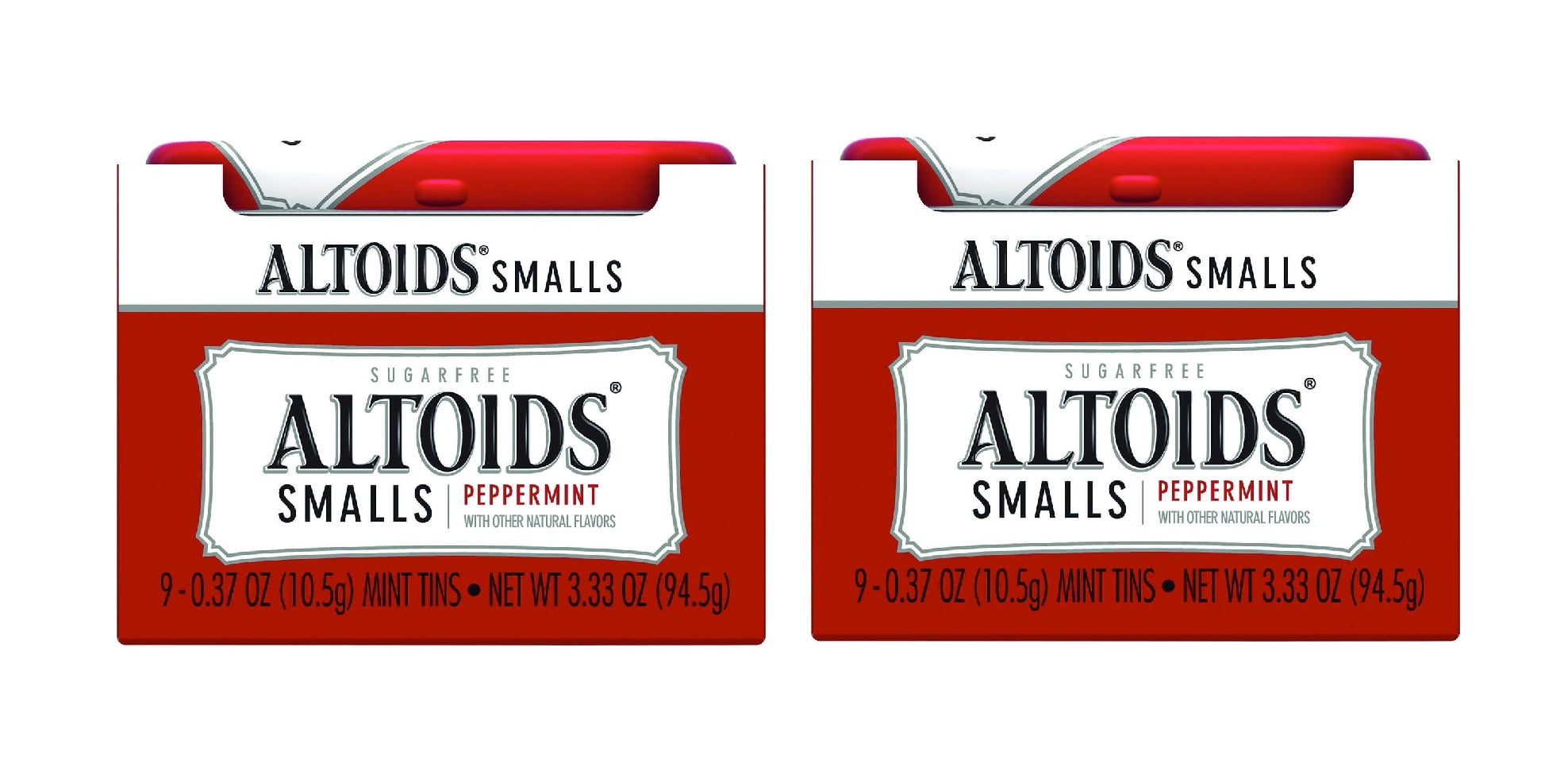 Altoids Smalls Breath Mints, Sugar Free Peppermint, 0.37 oz, 9 ct 2PK