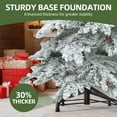 thumbnail image 5 of Uforic 9ft Pre-lit Flocked Pencil Spruce Christmas Tree with 1642 Branch Tips & 480 Lights, Remote Control, 11 Light Modes, White Flocked, 5 of 8