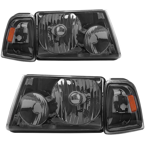 For 2001-2011 Ford Ranger LED DRL Black Housing Headlights With Signal