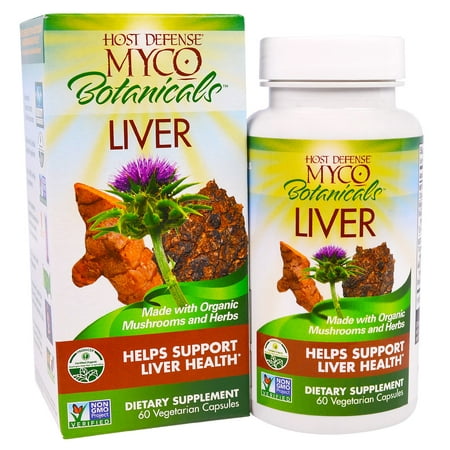 Host Defense MycoBotanicals Liver Capsules 60 ct (Best Foods For Liver Health)