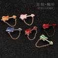 thumbnail image 6 of GKNET Wedding Crystal Guitar Chain Brooch Lapel Pin Women Fashion Corsage Delicate Jewelry Gift-Pink Red, 6 of 9