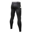 thumbnail image 2 of JUUYY Men's Compression Pants Solid Color Compression Pants Tights Leggings Sports Baselayer Running Athletic Workout Leggings Black XL, 2 of 3