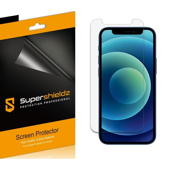 [6-Pack] Supershieldz for Apple iPhone 12 Mini (5.4 inch) Screen Protector, Anti-Bubble High Definition (HD) Clear Shield