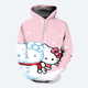 thumbnail image 3 of Sudadera con capucha de Hello Kitty para niña, estilo nuevo, con estampado 3D, para niños, estilo informal, a la moda y novedoso, 3 of 5
