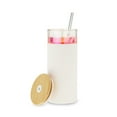 thumbnail image 6 of Pinky Up Katherine Glass Tumbler Travel Mug - Reusable Glass in Silicone Sleeve, 6 of 7
