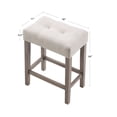 thumbnail image 5 of Duhome 4 Piece Wood Bar Table Set with Power Outlet Industrial Breakfast Table with 3 Padded Stools,Cream and Brown, 5 of 10