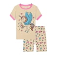 thumbnail image 2 of WIBACKER 4 Pieces Little Girls Pajamas Summer Short Sets Unicorn Sleepwear Cotton Toddler Unicorn Pjs Size 2-7 Years, 2 of 12