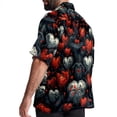 thumbnail image 3 of Love Men's Short Sleeve Hawaiian Beach Shirt Casual Printed Button Down Summer Unisex Casual Shirt, 3 of 6