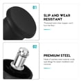 thumbnail image 2 of Black Chair Caster Wheels for Chairs with PU Material and Standard Height for Office and Home Use 5 Pieces, 2 of 6
