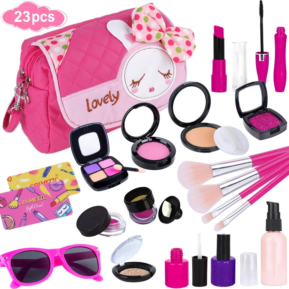 GiftInTheBox Pretend Makeup kit for Girls, Kids Makeup Kit Toy