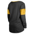 thumbnail image 3 of Women's New Era Black Pittsburgh Steelers Lace-Up Notch-Neck Long Sleeve T-Shirt, 3 of 3