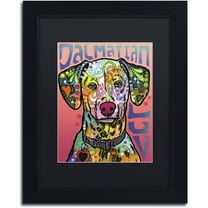 Trademark Fine Art 'Dalmatian Luv' Canvas Art by Dean Russo, Black Matte, Black Frame