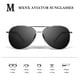 thumbnail image 4 of Gafas de sol mxnx Aviator MX208 con marco plateado y lente negra, 4 of 7