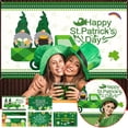 thumbnail image 6 of St. Patrick's Day Decorations Banners Happy St Patricks Day Backdrops,59x35inch St Patricks Shamrocks Background for Irish Luck Day Wall Photography Prop Booth Party Decors, 6 of 6