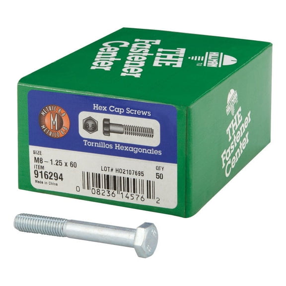 Hillman M8-1.25 mm Metric Heat Treated Zinc Steel Hex Head Cap Screw