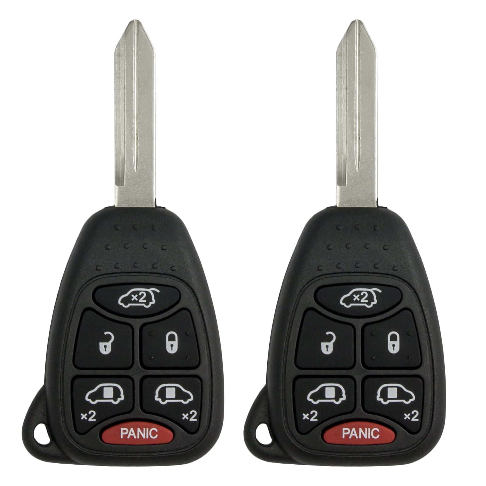 CanadaAutomotiveSupply /© 2 New Replacement Uncut Keyless Fobik Key Fobs for Select Chrysler Dodge With FREE DIY Programming Guide