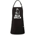 thumbnail image 2 of ApronMen, Funny Aprons For Men - Bear Grills - 100% Cotton with Pockets - Black, 2 of 6