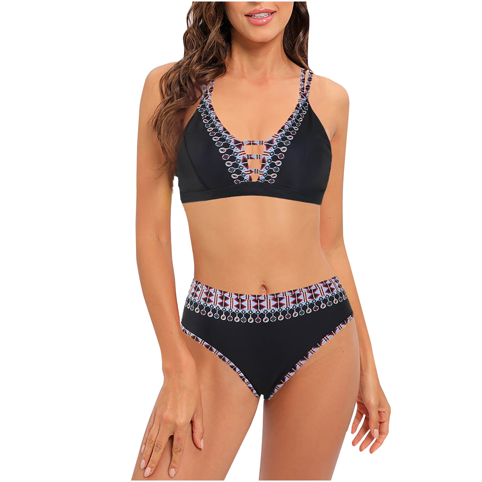KIJBLAE Women s Bikini Swimsuit Vintage Ethnic Print Kuwait Ubuy
