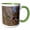 Green/White, variant on 3drose, Mallard Drake Flying., 11oz Two-tone Black Mug