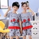 thumbnail image 4 of Pijamas de verano para niños, conjunto de Top, camisetas y pantalones cortos, a la moda, novedad, 4 of 4