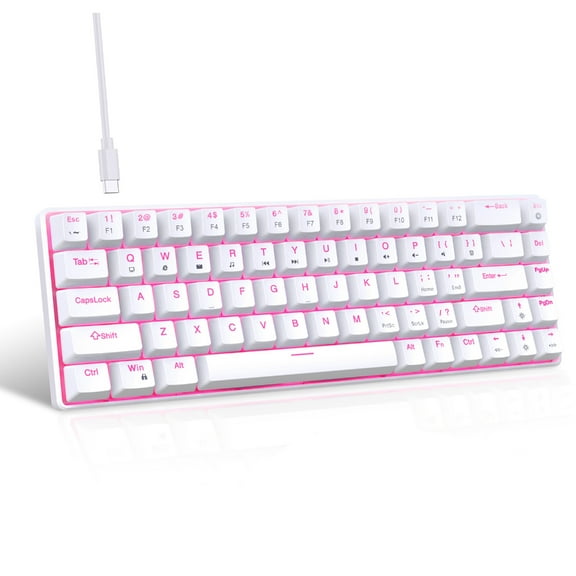 V800 60 Percent Mechanical Keyboard Double Color Injections with Backlits 68Key