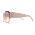 thumbnail image 3 of Womens Oversized Mod Oval Thick Temple Plastic Chic Sunglasses Pink Purple, 3 of 4