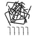 thumbnail image 1 of Paquete de 40 ganchos en forma de L, ganchos de tornillo de ángulo recto de 1-1/2 pulgadas para colgar, negro, 1 of 7