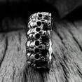 thumbnail image 3 of K-KED Personality Stainless Steel Retro Skull Head Men's Motorcycle Rings Size 7-15-15, 3 of 6