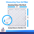thumbnail image 2 of Filter King 10x10x2 Air Filter | 4-PACK | MERV 8 HVAC Pleated A/C Furnace Filters | MADE IN USA | Actual Size: 10 x 10 x 1.75", 2 of 5
