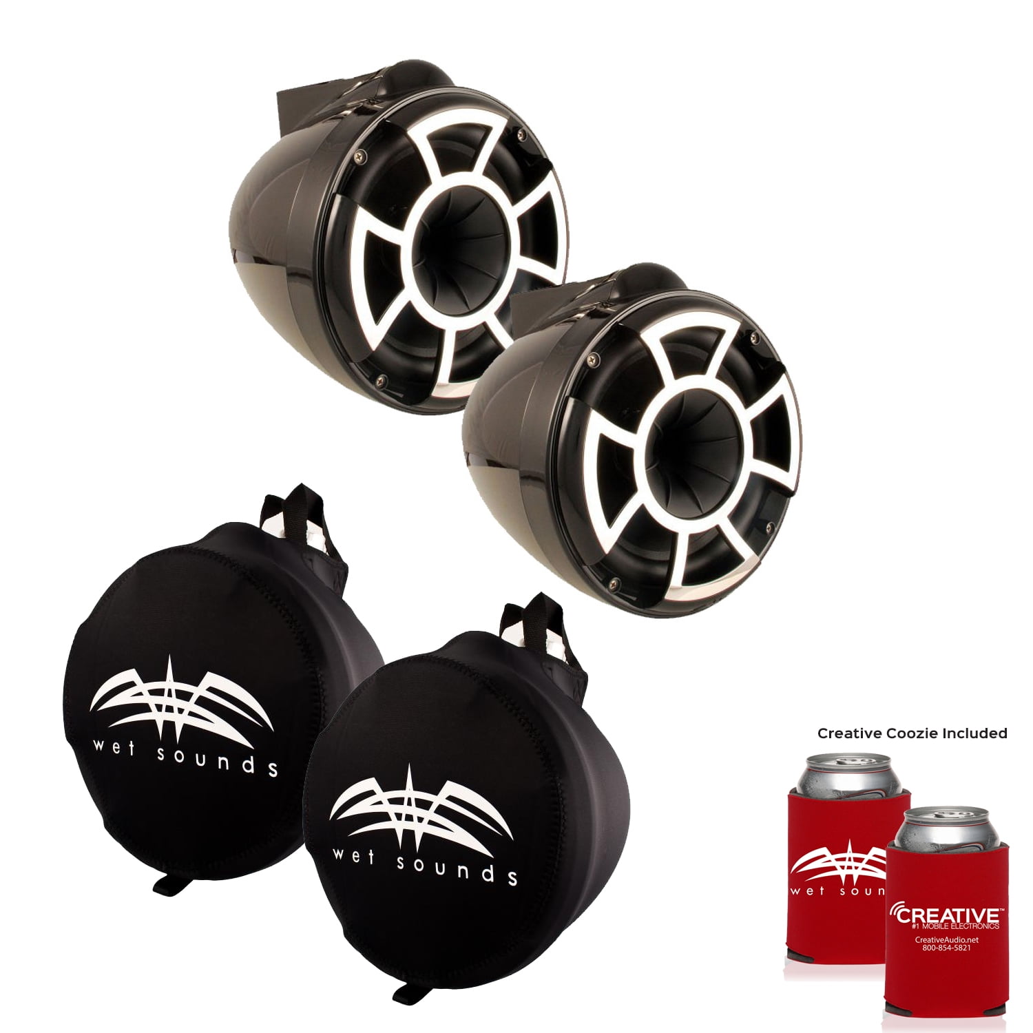 Wet Sounds REV 8 X Mount Tower Speakers with Wet Sounds Suitz speaker