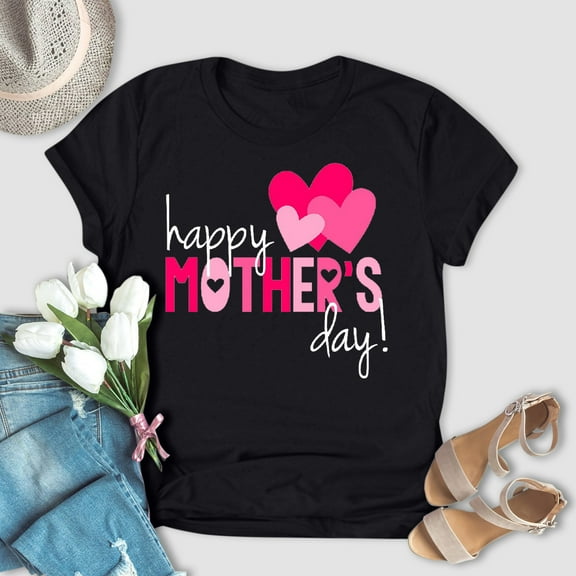 EQWLJWE Womens Happy Mother's Day Women Mom Grandma Awesome Cute T-Shirt