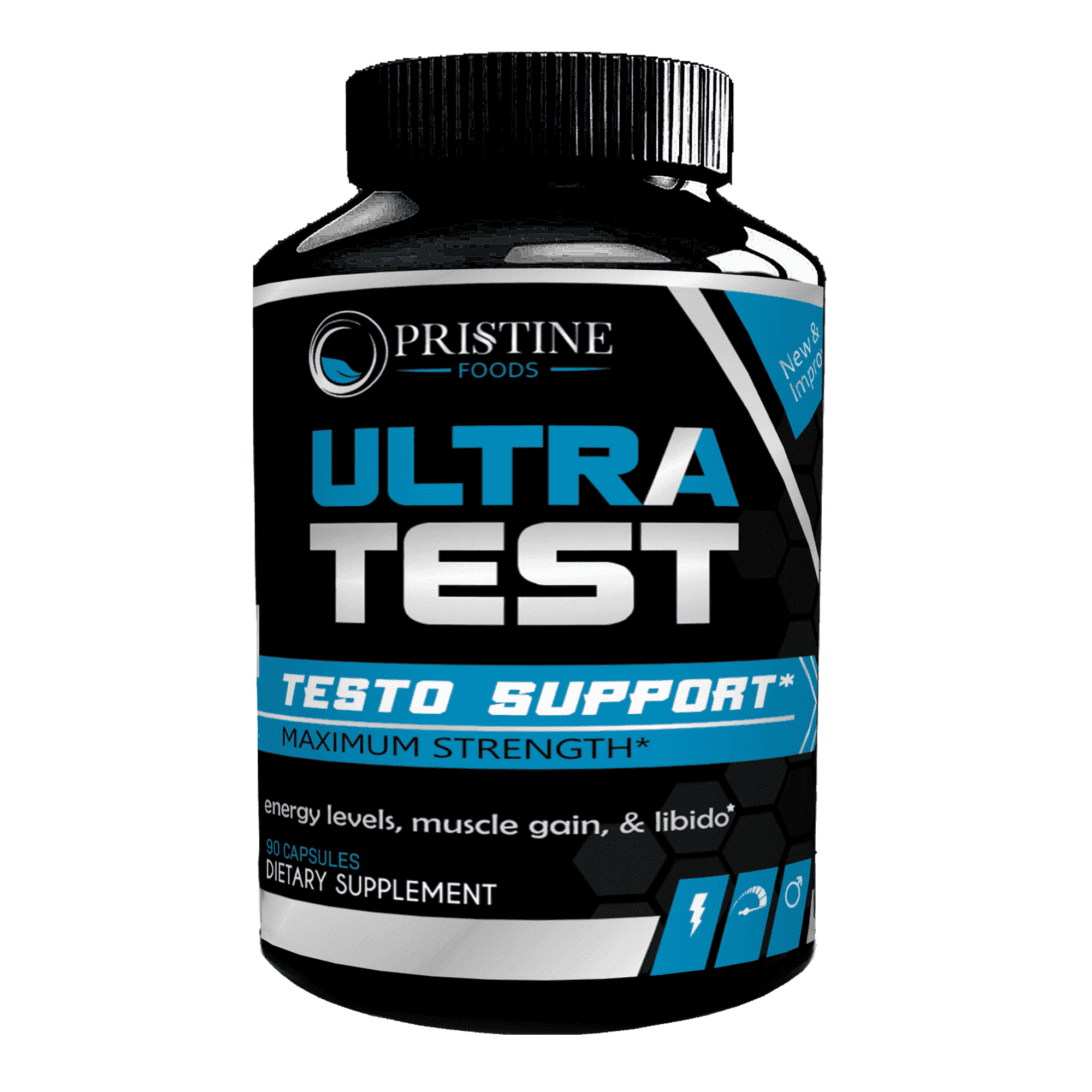 Pristine Foods Men's Testosterone Booster Supplement, 90 Capsules