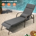 thumbnail image 5 of Pellebant Outdoor Chaise Lounge Metal Patio Adjustable Recliner Chair ,Dark Gray, 5 of 8
