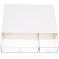 thumbnail image 3 of Desktop Double-grid Sundries Storage Box Convenient Drawer Type Stationery Box Multi-use Makeup Case, 3 of 8