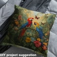 thumbnail image 2 of Castle Fairy Parrot Butterfly Fabric by the Yard 1 Yard,Tropical Flowers Home Decor Fabric by the Yard,Botanical Plants Room Decor Fabric by the Yard,Lightweight Room Decor, 2 of 6