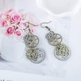 thumbnail image 3 of Pendientes de engranajes de latón de aspecto antiguo Steampunk hechos a mano para mujeres Regalos de joyería personalizados Regalos maravillosos, 3 of 5
