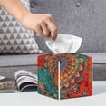thumbnail image 6 of Kdxio Mandala Colorful Print Tissue Box Cover,Square Decorative PU Leather Facial Paper Case Organizer Holder Dispenser for Bathroom,Night Stands,Desk,Car 5.2''X5.2''X5.2'', 6 of 8