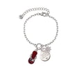 thumbnail image 2 of Delight Jewelry Silvertone Texas Flip Flop Silvertone Discover Dream Explore Zoey Charm Bracelet, 6.5+2" Extender, 2 of 4