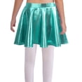 thumbnail image 4 of inlzdz Kids Girls Jazz Latin Hip Hop Dance Outfit Long Sleeve Metallic Shiny Hoodie Crop Top Vest with Skirt Set Light Green 10, 4 of 5