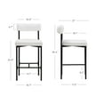 thumbnail image 4 of Nathan James Dahlia Counter Height Bar Stool Light Cream, Boucle/Black, 4 of 6