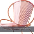 thumbnail image 3 of Grand Patio Outdoor Acapulco 3-Pc Steel Woven Rope Low Lounge Bistro Set, Red, 3 of 8